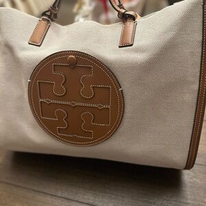 New with Tags Burch Brown and Cream Tote Bag